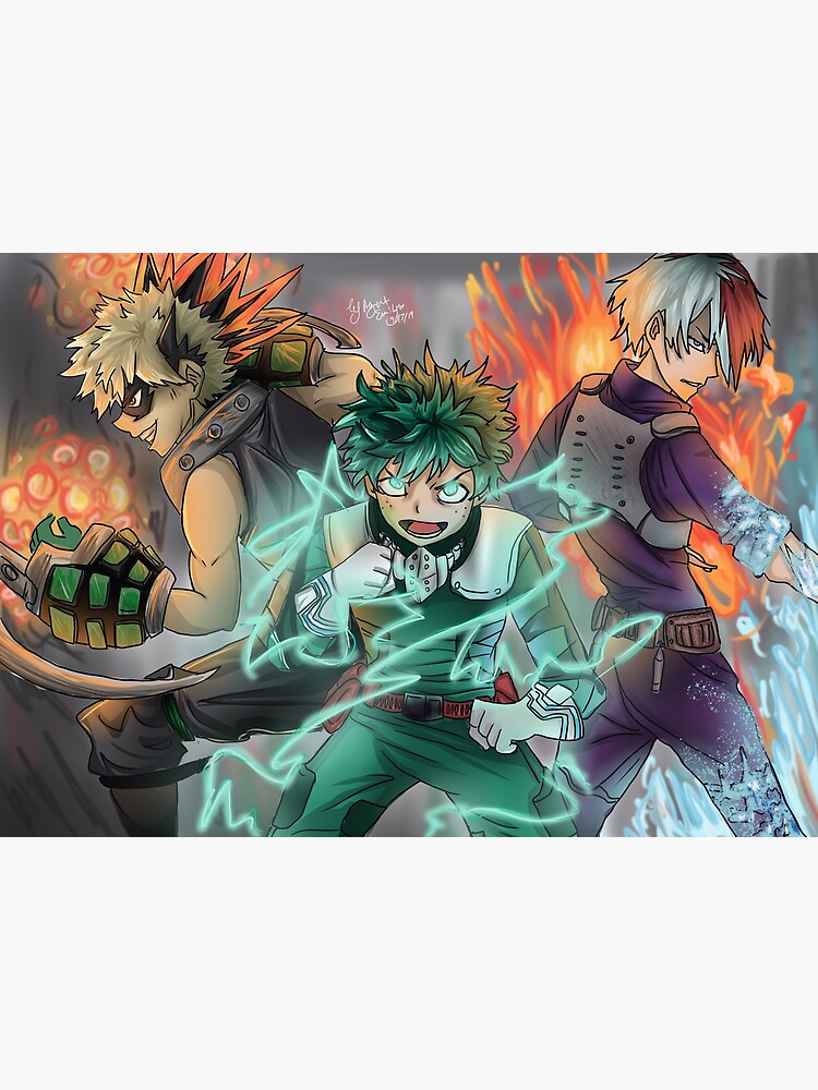 "My Hero Academia (Deku, Todoroki, Bakugo)" Poster by AgentEmily