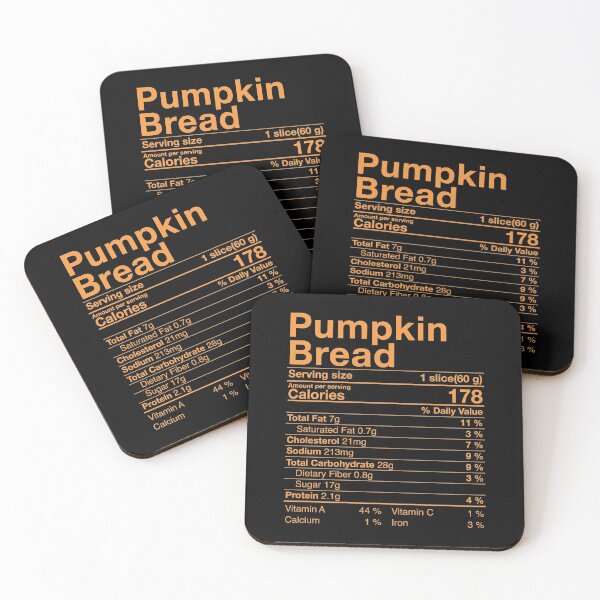 Item preview, Pumpkin Bread Nutritional Facts Costume Thanksgiving Gift  designed and sold by Nikolaienko Artem.