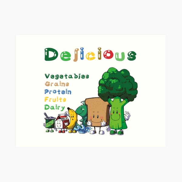 DELICIOUS Food Group T-Shirts PLUS more stuff Art Print