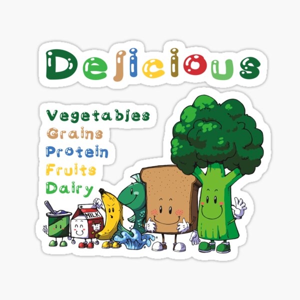 DELICIOUS Food Group T-Shirts PLUS more stuff Sticker