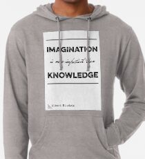 Sudadera con capucha ligera Albert Einstein "Imagination" Quote Typography