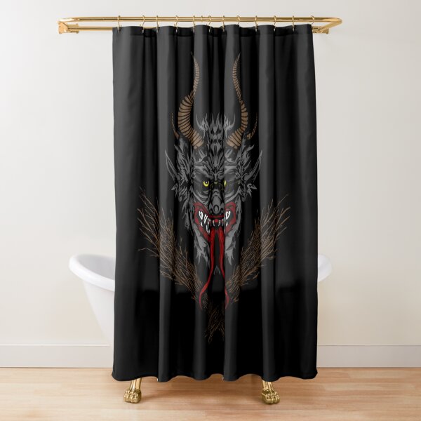 Shower Curtain Elf Dwarf Santa Snowflake Bathroom Mat