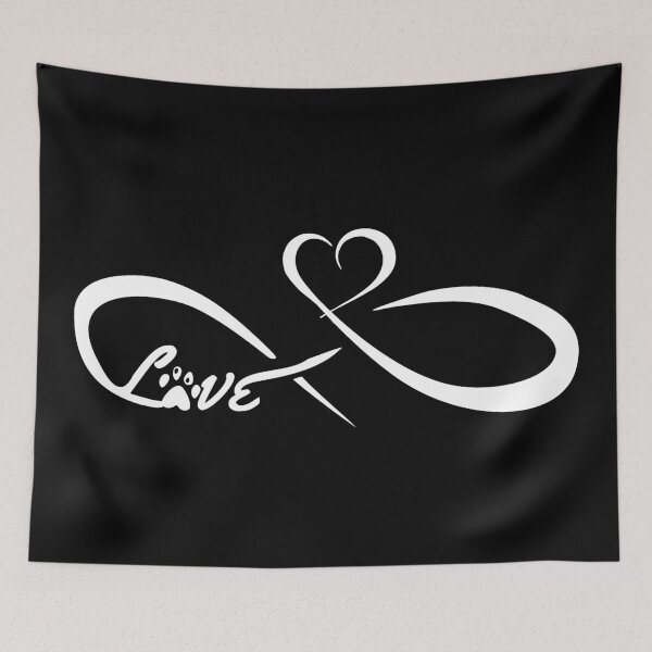 Item preview, infinite heart love dog cat paw designed and sold by TShirtsByMs.