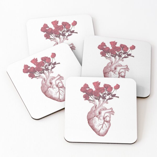 Item preview, anatomical heart with flowers designed and sold by mvsoileau.