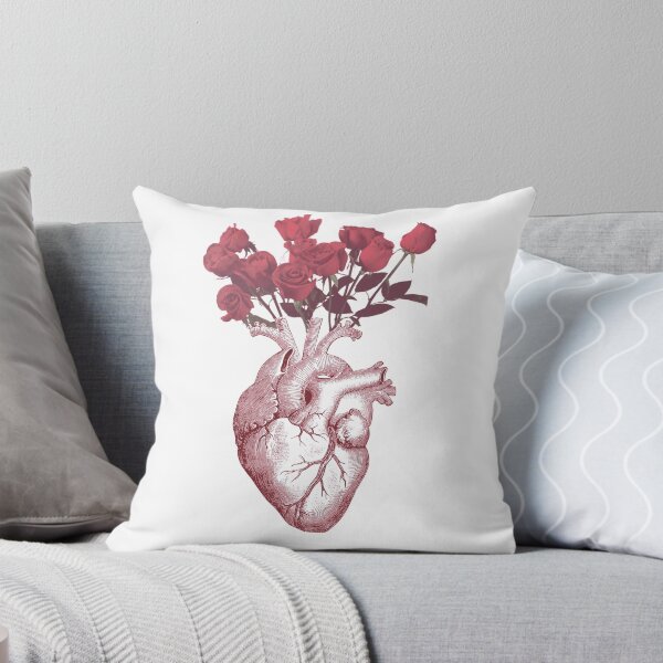 Item preview, anatomical heart with flowers designed and sold by mvsoileau.