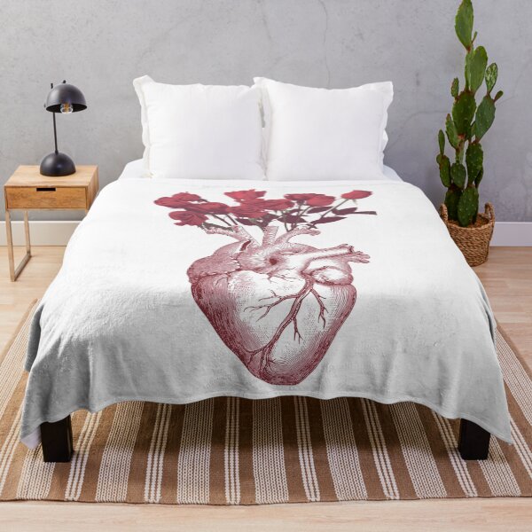 Item preview, anatomical heart with flowers designed and sold by mvsoileau.