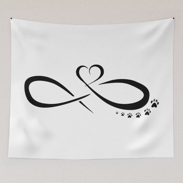 Item preview, infinite heart paw trail designed and sold by TShirtsByMs.