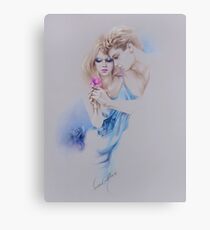 "Geschenkte Rose" Pastel Pencil Artwork Canvas Print