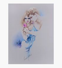 "Geschenkte Rose" Pastel Pencil Artwork Photographic Print