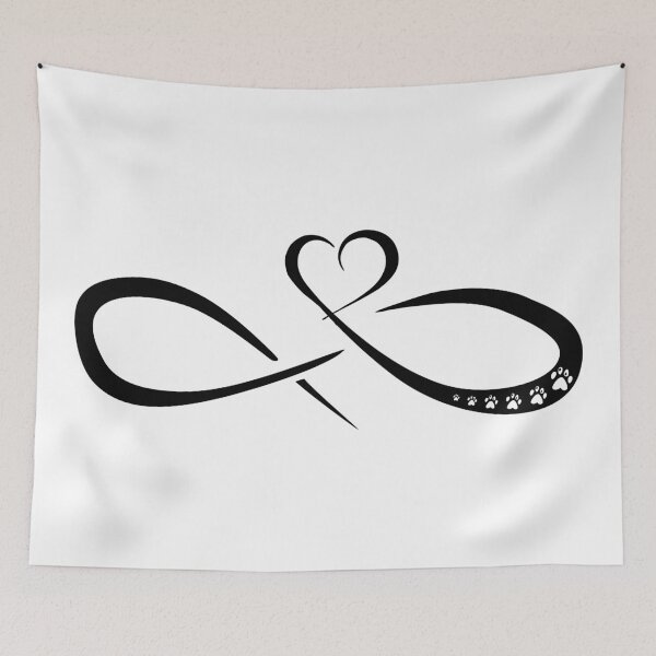 Item preview, infinite heart paw trail designed and sold by TShirtsByMs.