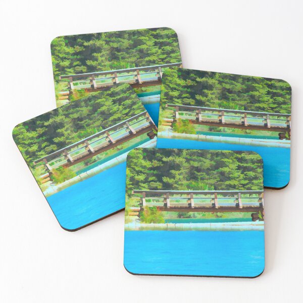 Item preview, Bridge illustration at Mt. Lorette ponds. designed and sold by CanadianWild418.