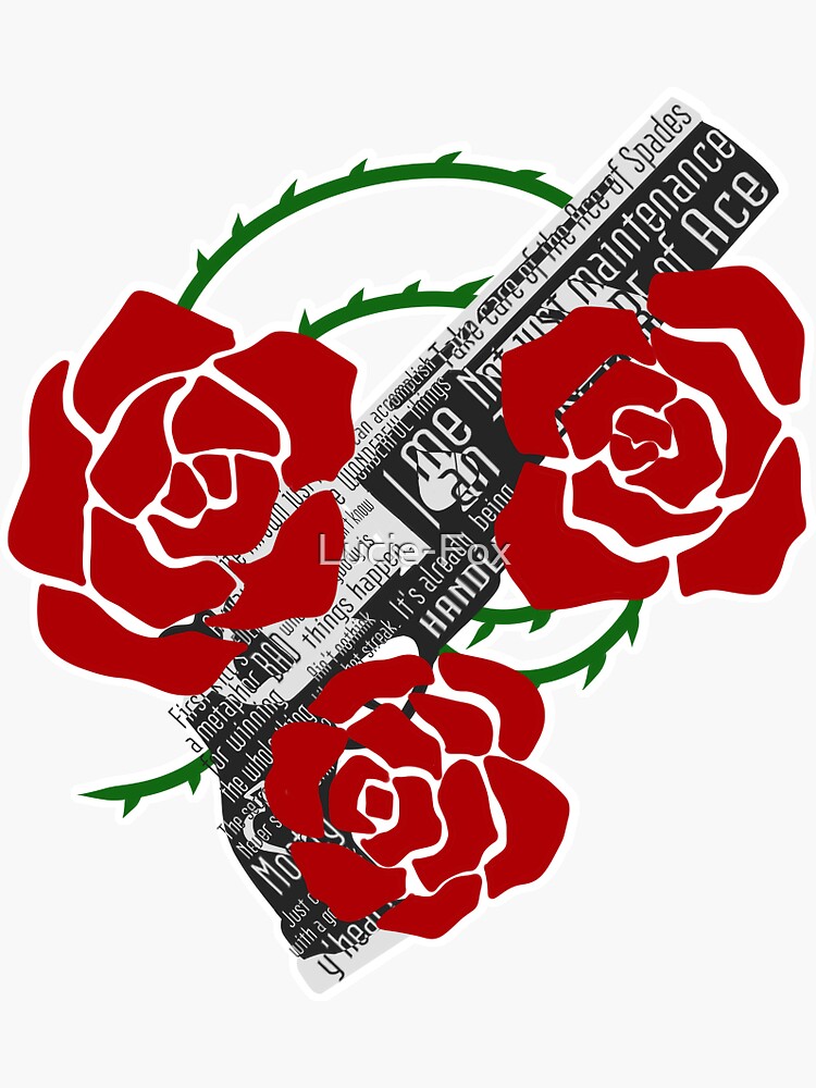 "Rose Ace of Spades" Sticker for Sale by LucieFox Redbubble
