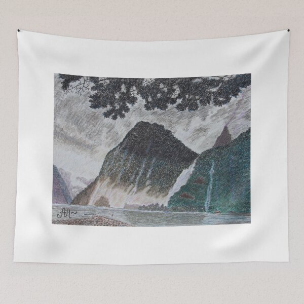 Item preview, A rainy day in Milford Sound, New Zealand designed and sold by AntonL18.