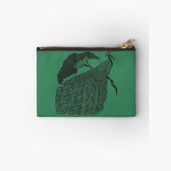 Item preview, Peacock on Branch | Bird Design designed and sold by Monochromatics by Corie Mae Dark.