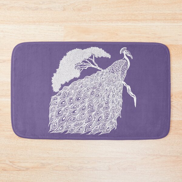 Item preview, Peacock on Branch | Bird Design designed and sold by Monochromatics by Corie Mae Dark.