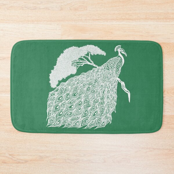 Item preview, Peacock on Branch | Bird Design designed and sold by Monochromatics by Corie Mae Dark.