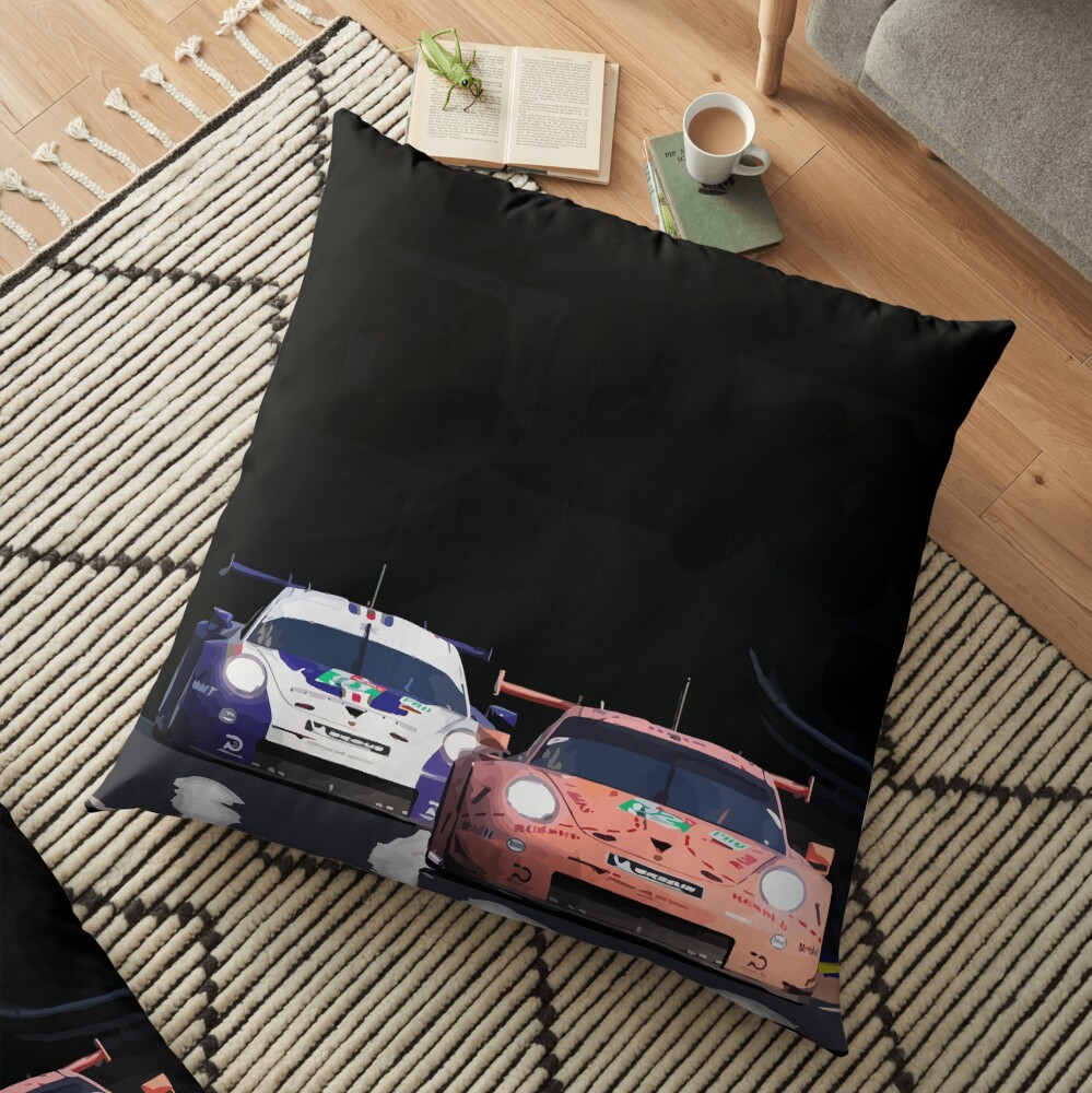 Porsche 911 RSR Classic Livery 2018 Floor Pillow