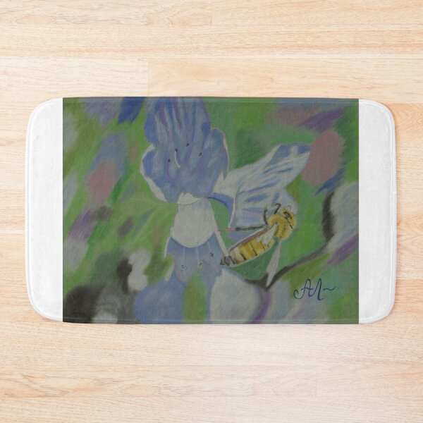 Item preview, A bee on a blue flower designed and sold by AntonL18.