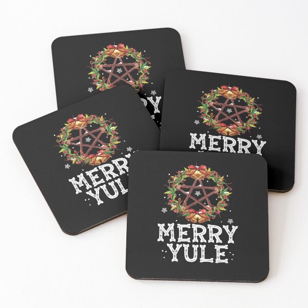 Item preview, Merry Yule Winter Solstice Holly Pentagram Gift designed and sold by Dressed For  Duty.