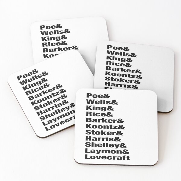 Item preview, Greatest Horror Authors helvetica list designed and sold by azule1.