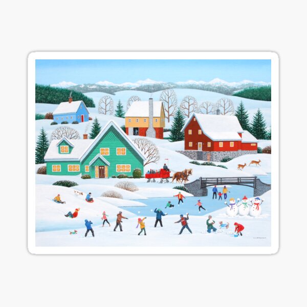 Vista previa del artículo con la obra «Guerra de nieve», diseñado y vendido por kirbeekatz.