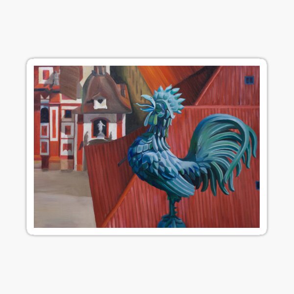 Flying Rooster - Prague Castle Sticker