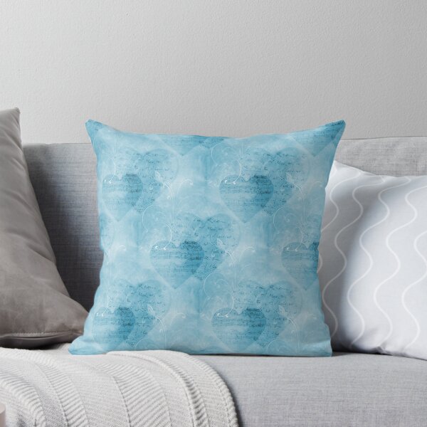 Item preview, Hearts and Butterflies Blue Turquoise Literary Writing designed and sold by 13Moons.