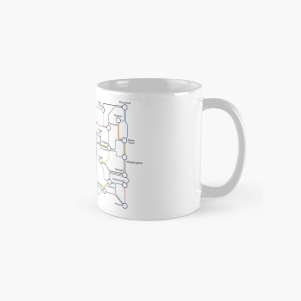 US Railroad - Ticket To Ride - Subway Map Classic Mug