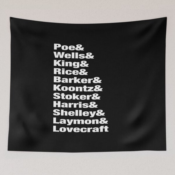 Item preview, Greatest Horror Authors helvetica list designed and sold by azule1.