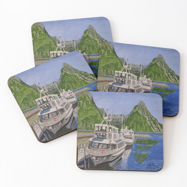 Item preview, Cruise ships in Milford Sound, New Zealand designed and sold by AntonL18.