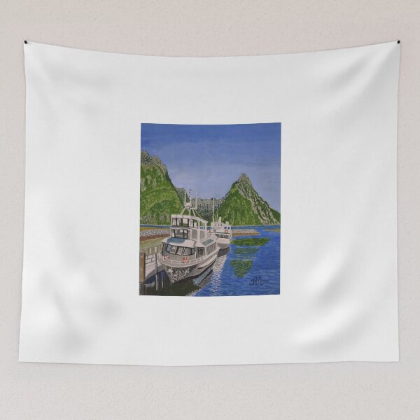 Item preview, Cruise ships in Milford Sound, New Zealand designed and sold by AntonL18.