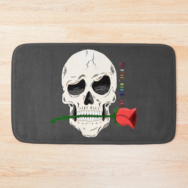 Item preview, Skull with Rose designed and sold by TheMooooooose.