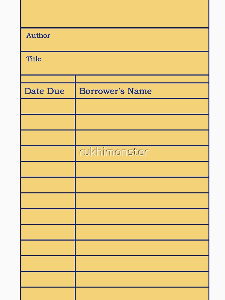 library-due-date-slip-t-shirt-by-rukhimonster-redbubble-library-t