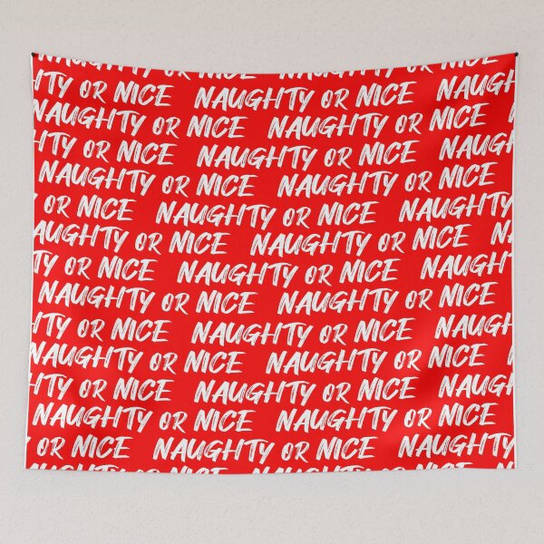Item preview, naughty or nice ugly christmas sweater red designed and sold by B0red.