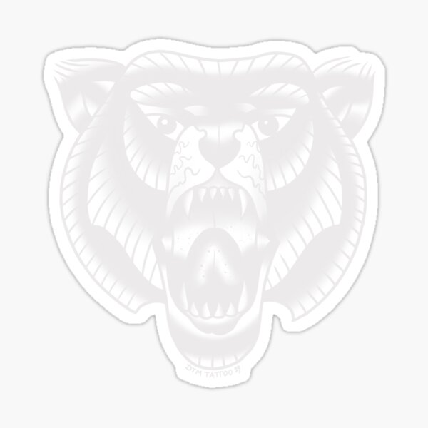 Roaring Bear Alternate Logo - Chicago Bears Logo Black And White