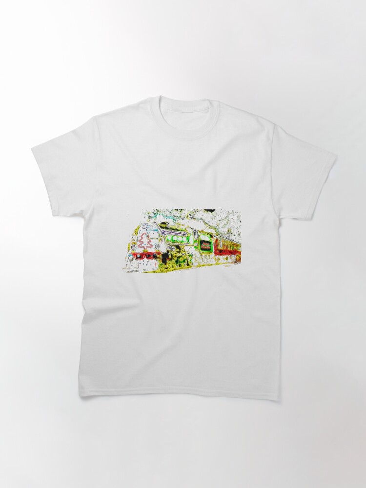 Thumbnail 3 of 7, Classic T-Shirt, Christmas train from steambywhacky designed and sold by bywhacky.