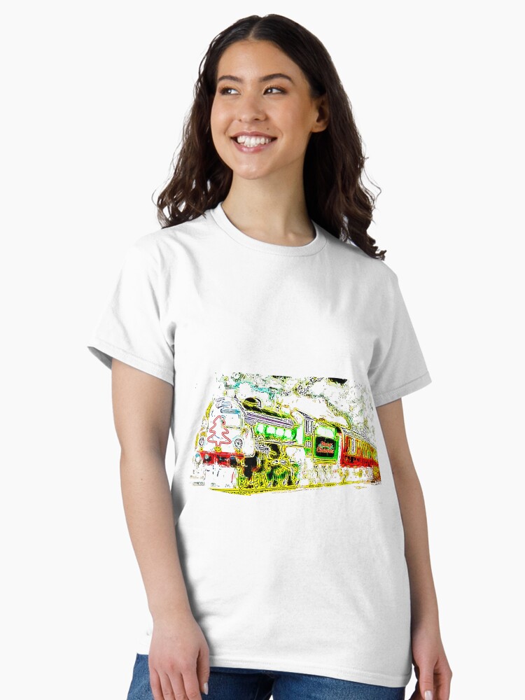 Thumbnail 1 of 7, Classic T-Shirt, Christmas train from steambywhacky designed and sold by bywhacky.
