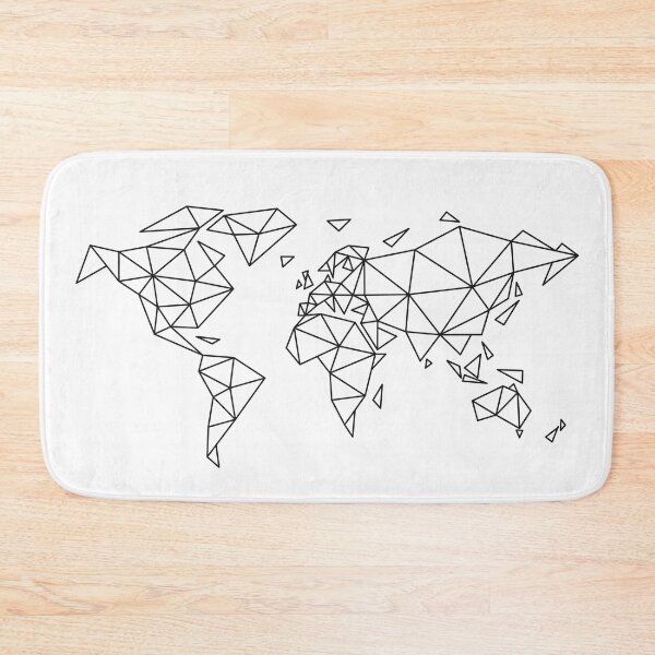 Item preview, Geometric world map designed and sold by beakraus.