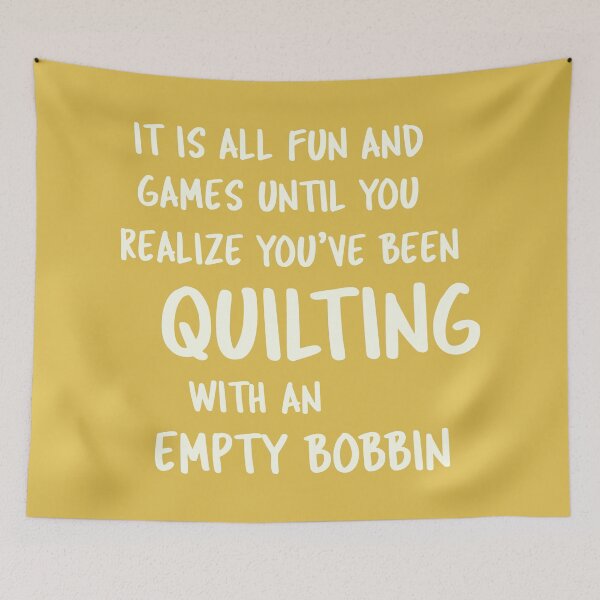 Item preview, Quilting With An Empty Bobbin | Quilter Humor Quote designed and sold by JuneJournal.