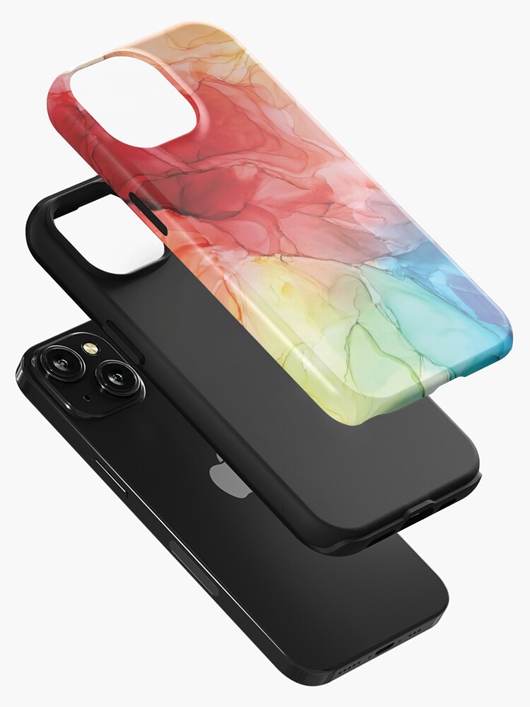 Discover Rainbow Abstract Painting iPhone Case