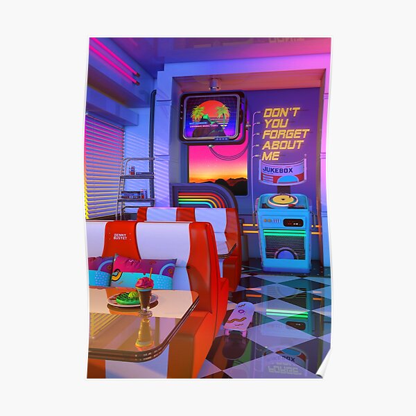 Retrowave Dine & Dream Poster