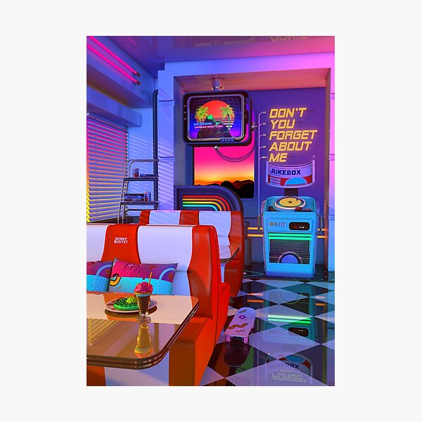 Artikel-Vorschau von Retrowave Dine & Dream, designt und verkauft von dennybusyet.