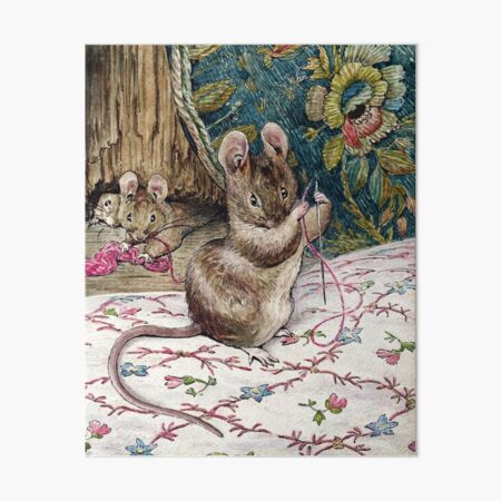 The Mice Go to Work - The Tailor of Gloucester - Beatrix Potter Art Board Print