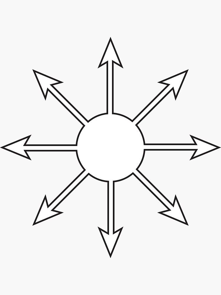 "Circle with arrows pointing out" Sticker for Sale by StevenPhillips