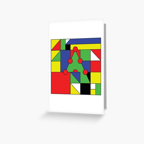 Christmas Mondrian Greeting Card