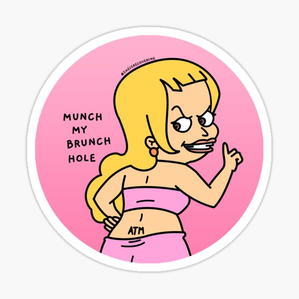 LOLA SKUMPY - Munch My Brunch Hole" Sticker for Sale by Sarah Lee