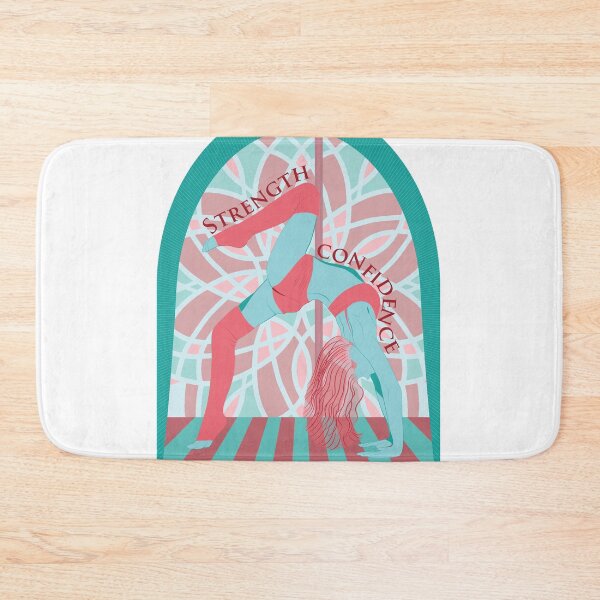 Item preview, Strength and Confidence - Pole Fitness Pink/Teal designed and sold by SmirkingDesigns.