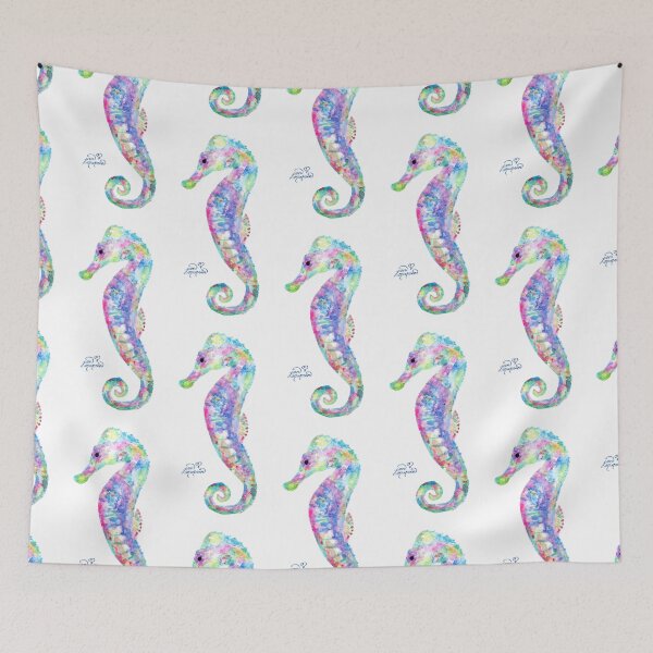 Item preview, Seahorse watercolor designed and sold by Jan Marvin Art Studio.