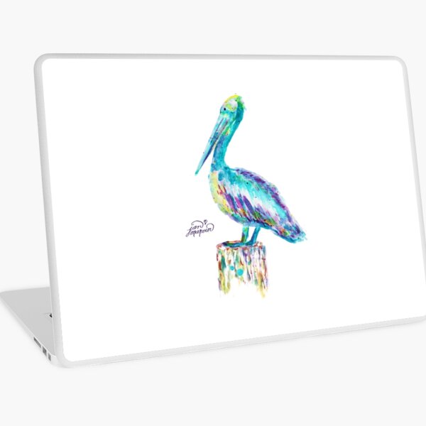 Pelican watercolor Laptop Skin