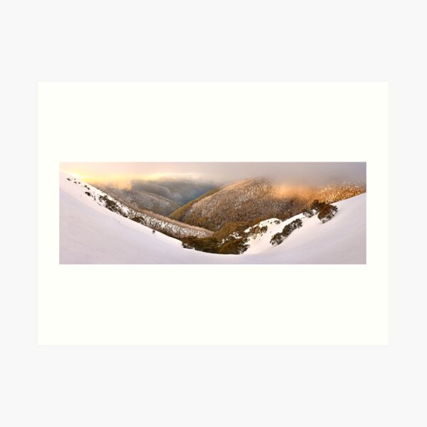 Foggy Dawn, Mt Hotham, Australia Art Print